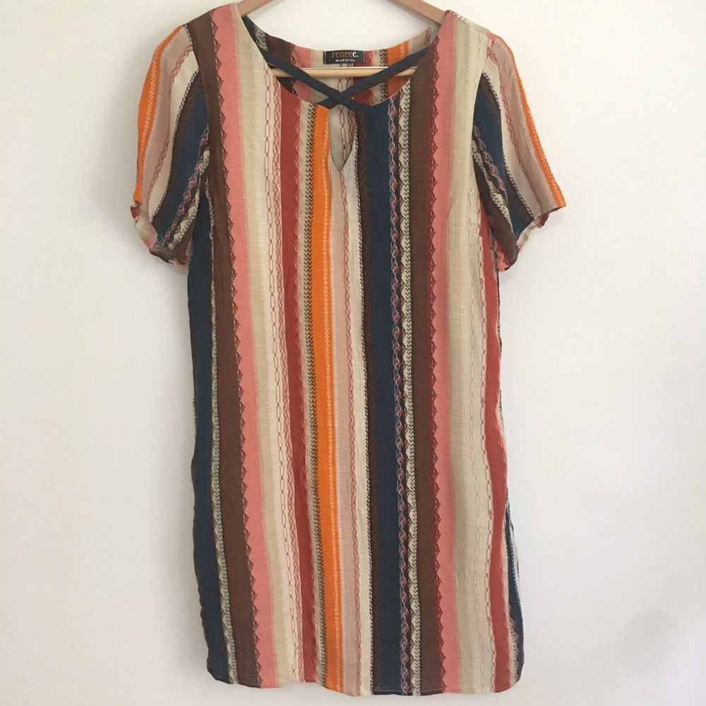 Criss Cross Stripe Dress